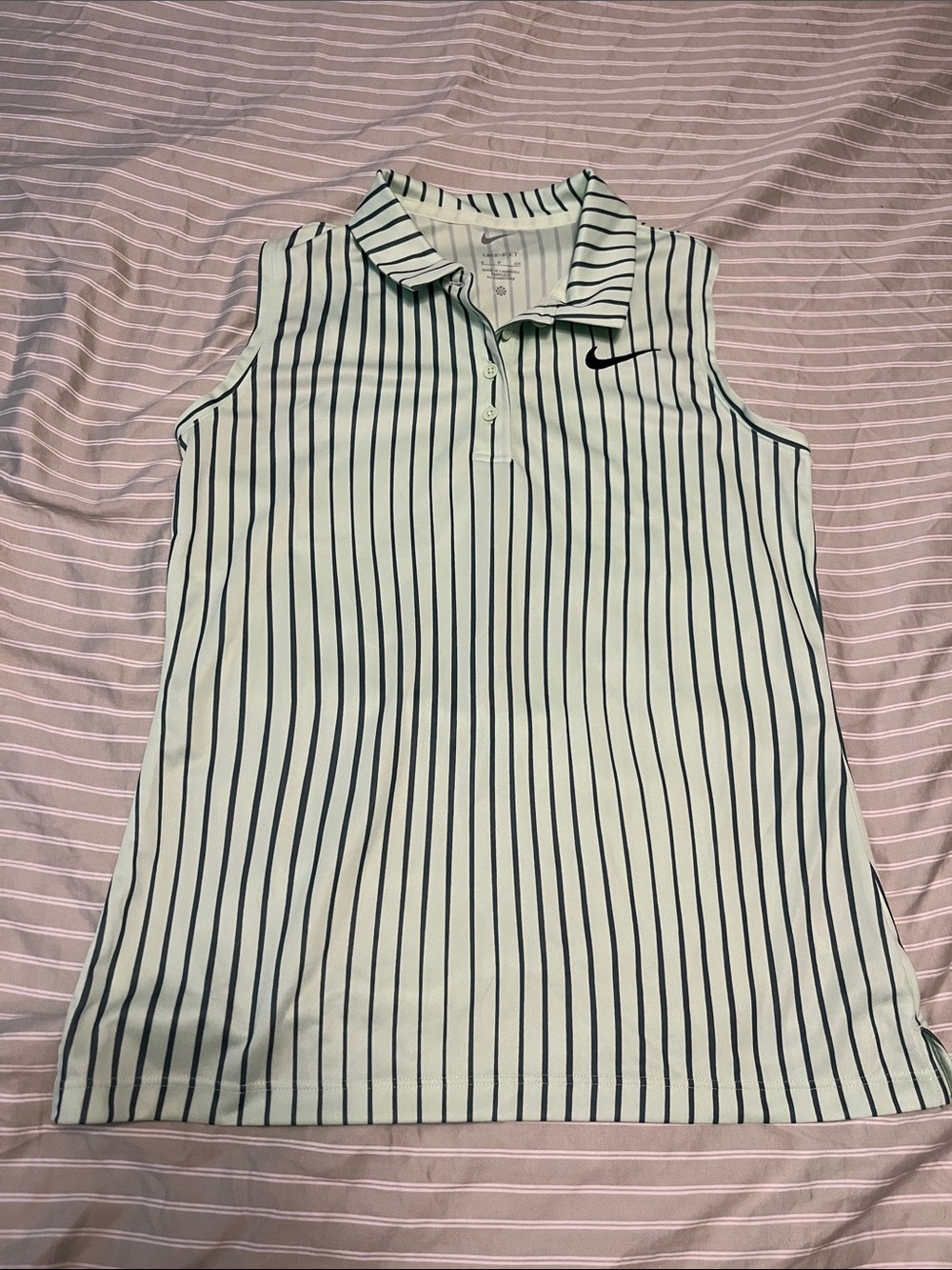 Green striped golf tank